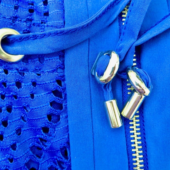 NEW! Zenergy by Chico's Blue Mesh Cardigan Jacket - Picture 8 of 8